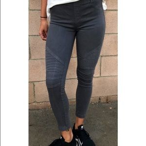 Gray Moto Legging